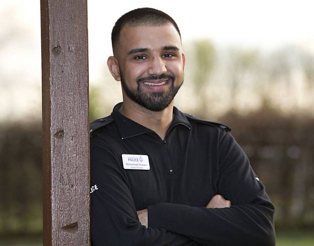 Mohammad Hussain 21 from Oldham, an amateur boxer who has been made into a Special Constable