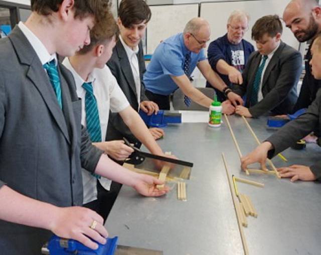 SAWS at the ready as GM pupils work on their bridges