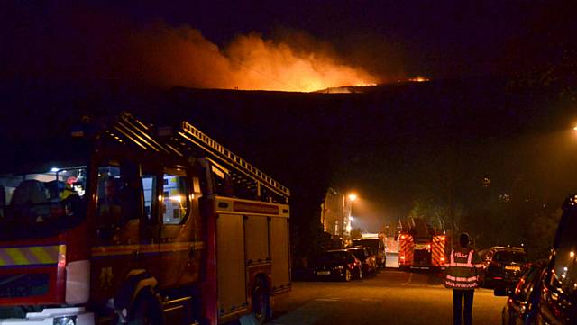 Crews called to late night grass fire on moorland