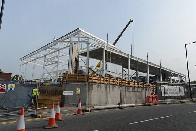 New Lidl store being constructed on the site of Royton Assembly Hall.