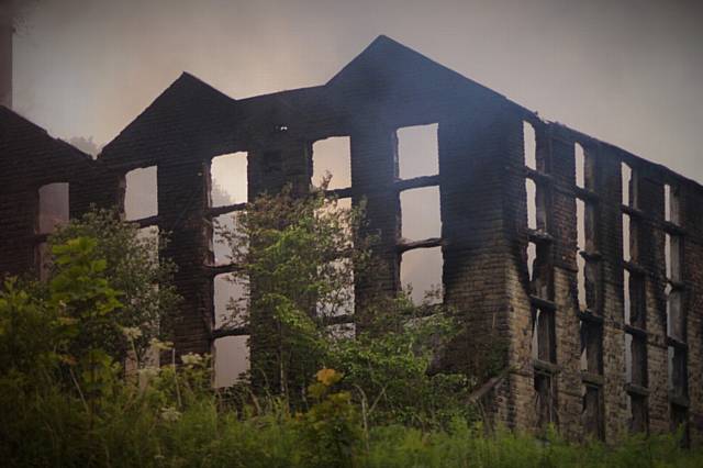 EMPTY shell ... the remains of Bailey Mill. Picture: Mark Jordon.