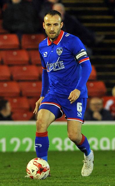 LIAM KELLY . . . the midfield man has played under five different managers at SportsDirect.com Park