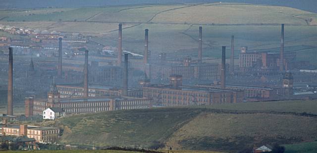 BACKDROP: Oldham's mills in 1965. Courtesy of John Bulmer