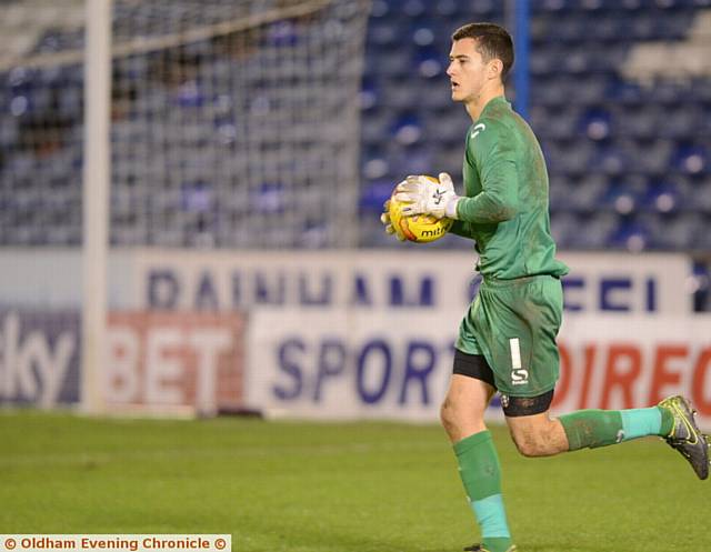 TOFFEE MAN NOW . . . young Athletic goalkeeper Chris Renshaw has completed his move to Premier League Everton
