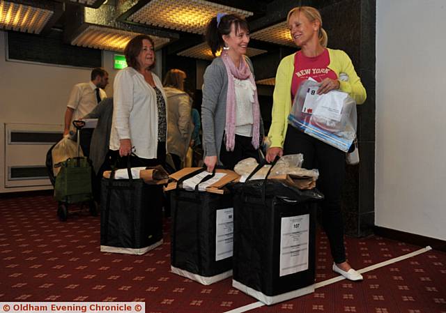 THE ballot boxes arrive at the QE Hall for the Oldham count