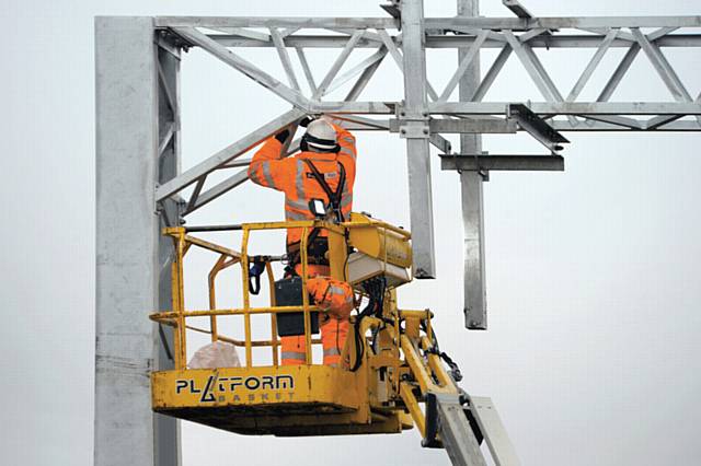 NETWORK Rail electrification work is taking place during a programme of maintenance on the Huddersfield to Manchester line over ten Sundays ending on August 21.