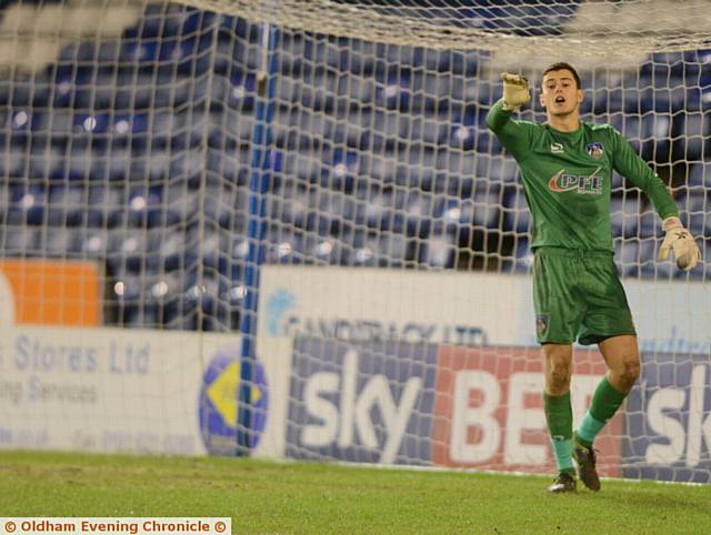 CHRIS RENSHAW . . . the highly-rated shot-stopper is set for a switch to Premier League club Everton