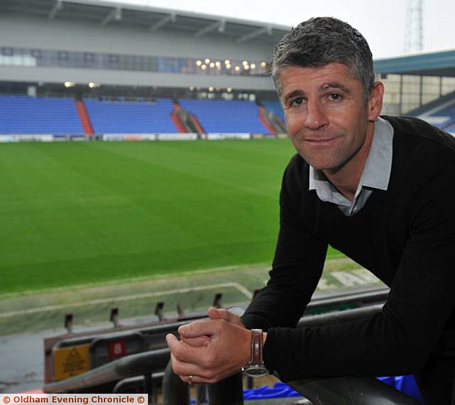 New Oldham Athletic manager Stephen Robinson at SportsDirect.com Park