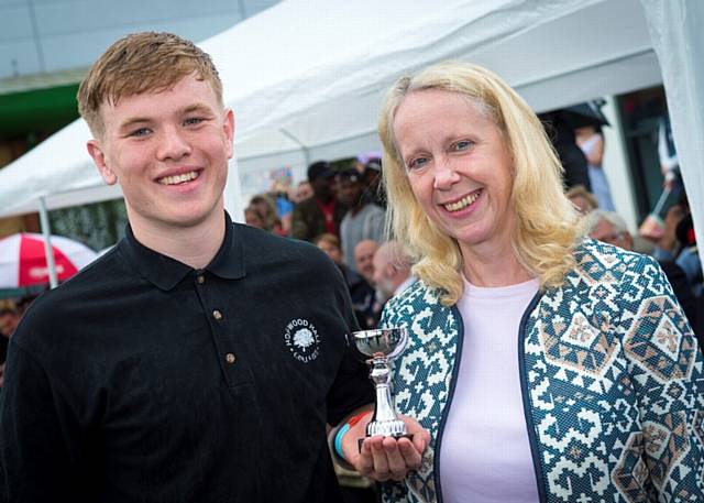 Middleton and Heywood MP Liz McInnes MP and Billy Barnes, 18, from Oldham who is joining the Royal Marines