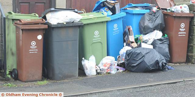 OVERFLOWING bins fear over the new three-weekly collections