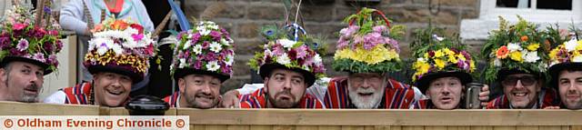 IF you want to get ahead . . . Saddleworth Morris Men at the Hare & Hounds, High Street, Uppermill
