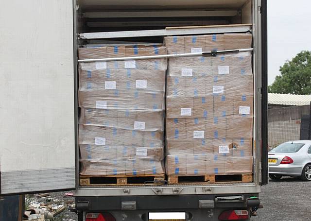 ILLICIT cargo . . . frozen onion packs were filled with illegal tobacco