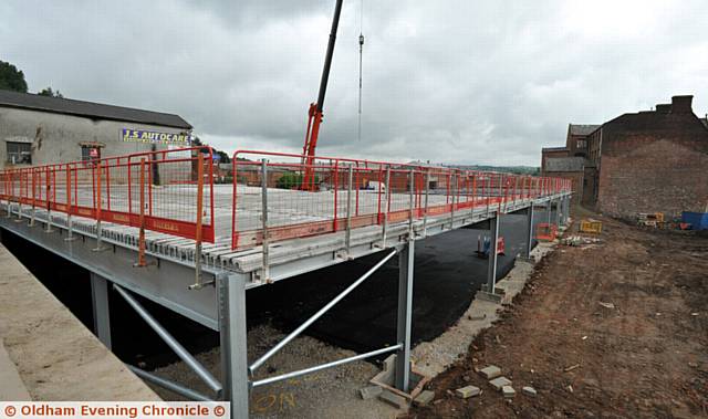 New car park for Metrolink at Mumps, Oldham taking shape.