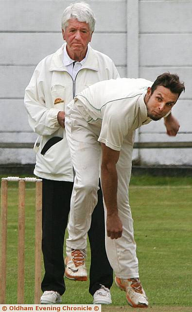 ADAM GOOD . . . the Royton bowler will look to get among the wickets on Sunday