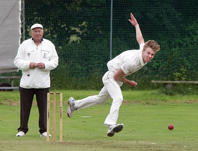 FIRST CLASS START . . . youngster Jamie Taylor has been among the wickets at Moorside