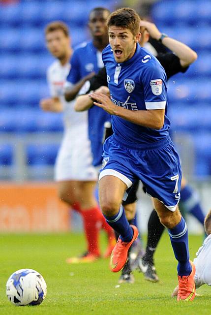 ONTO A WINNER . . . Ryan Flynn shows his attacking intent against Wigan on Tuesday
