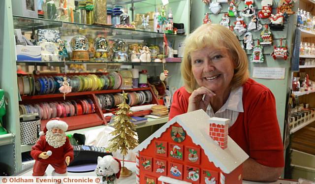 Maureen Jones is closing her Uppermill shop Seasons Christmas after over 30 years trading, due to retirement.