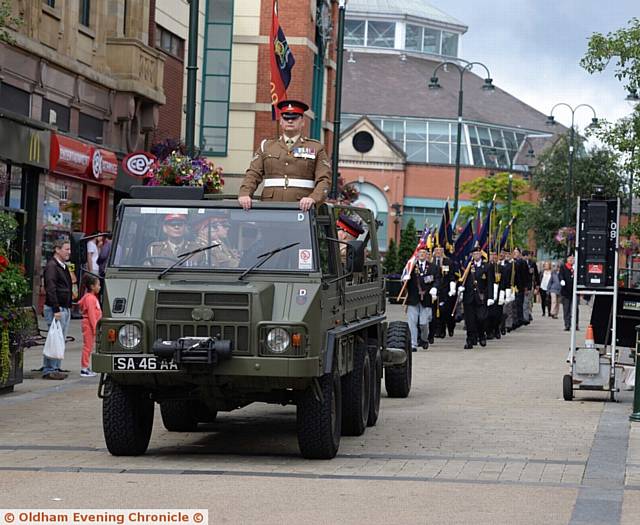 The Royal Artillery Association Oldham Branch host a North West Region parade. THE parade winds its way through Oldham town centre
