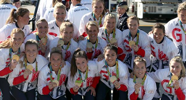 Team GB arrive back in the UK after finishing second in Rio 2016 Olympic medal table, surpassing their London 2012 medal haul. Photo: Steve Parsons/PA Wire