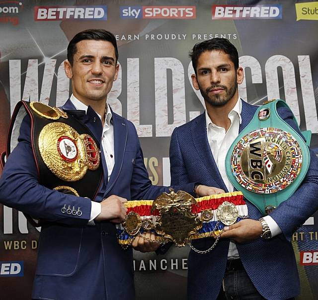 FIGHT NIGHT ON THE HORIZON . . . Anthony Crolla and Jorge Linares