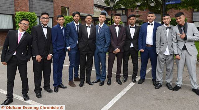 LOOKING smart . . . the boys pose for a picture