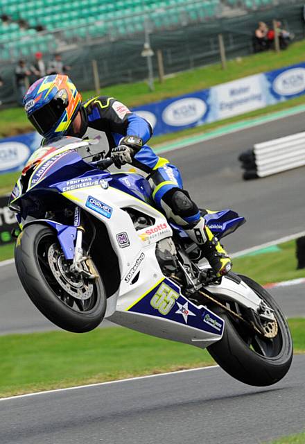 ASHLEY Beech takes to the air at Cadwell Park