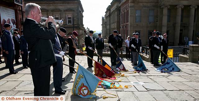 THE Last Post is played at Oldham war memorial in memory of those who took part in the Battle of Britain