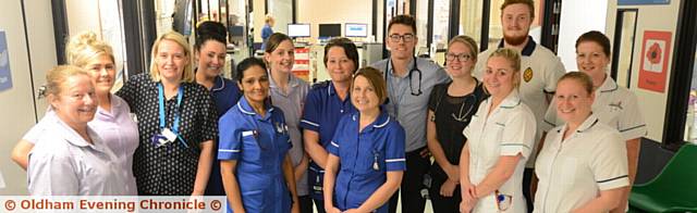 Pride in Oldham nominees, the staff at Royal Oldham Hospital ward G2.