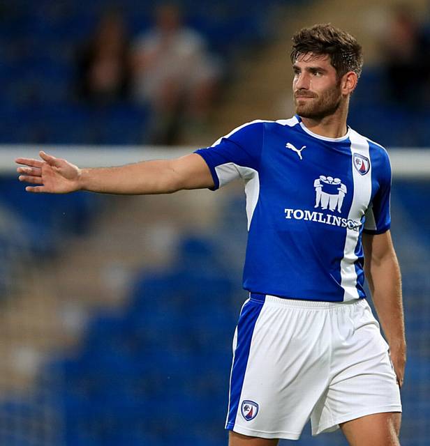 GOALS . . . striker Ched Evans has hit four so far for his new club Chesterfield