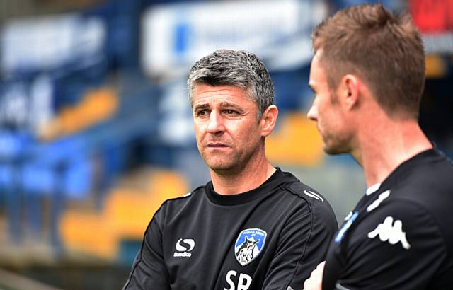 WARY OF SPIREITES THREAT . . . Athletic boss Stephen Robinson faces another huge test on Saturday
