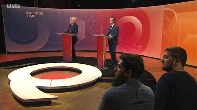 BBC Question Time with Jeremy Corbyn and Owen Smith at Oldham Queen Elizabeth Hall.