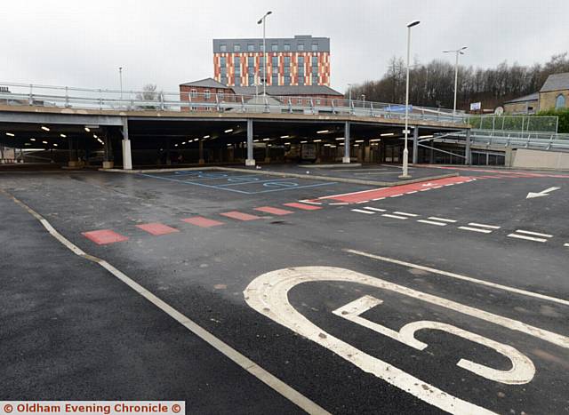 New multi-storey car park at Prince's Gate, Mumps for Metrolink users, almost finished.