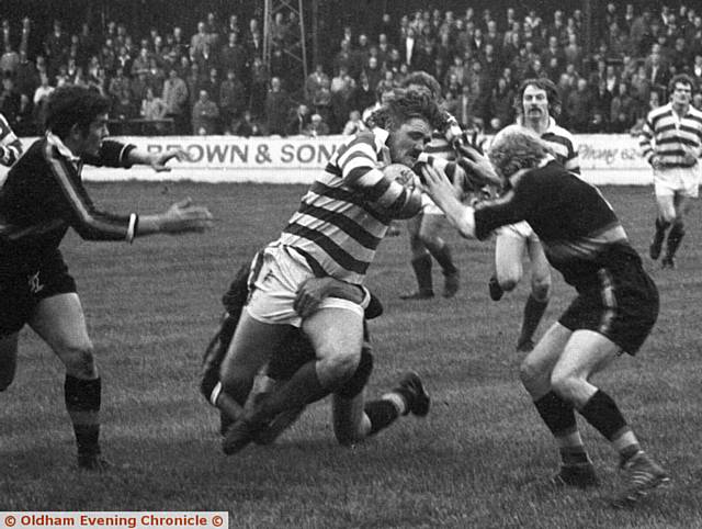 TERRY Ramshaw, pictured playing against Dewsbury in 1975, made 32 appearances for the then Watersheddings club