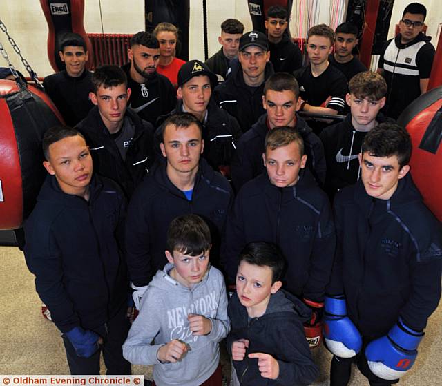 BIG WELCOME . . . PCYC club members from Sydney enjoyed sparring in Oldham.