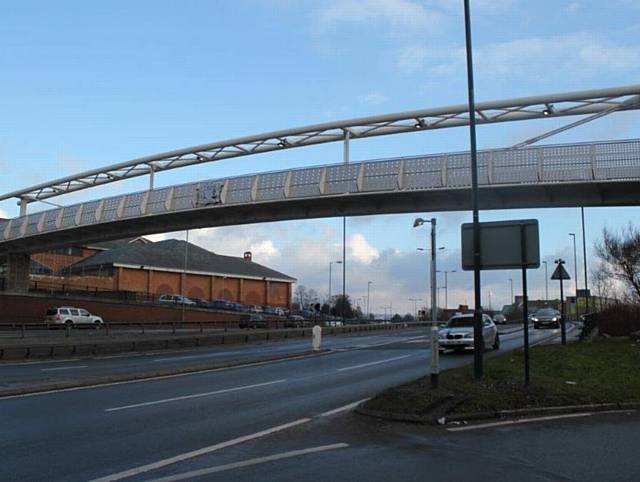 OFFICIALLY reopen after fourth-month refurbishment project . . . the Union Street West footbridge