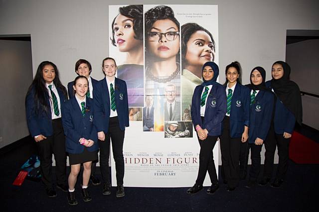 Waterhead Academy pupils at a screening of Hidden Figures hosted by Manchester United Foundation