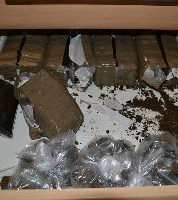 SEIZED . . . 9kg of cannabis resin