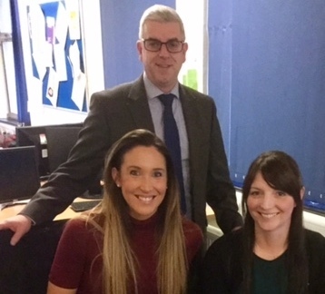 Det Sgt John Coleman with Det Cons Nichola Chapman, left, and Kelly Bragg from Oldham CID