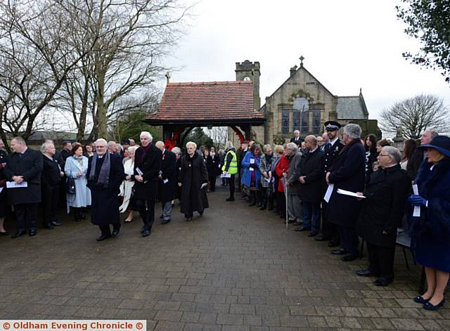 MAIN picture: Service of Dedication at St Anne's Church, Lydgate for Sergeant Thomas Steele 