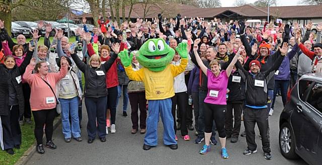 LET'S do this . . . the starting line at Springhill Hospice last year