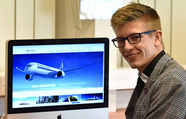 Blue Coat School pupil Tim Winter has been awarded an apprenticeship with Rolls Royce, Derby
