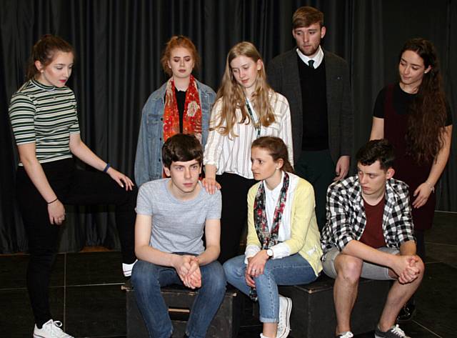 ON STAGE . . . Blue Coat School students are performing the play #YOLO by Matthew Bulgo today and tomorrow
