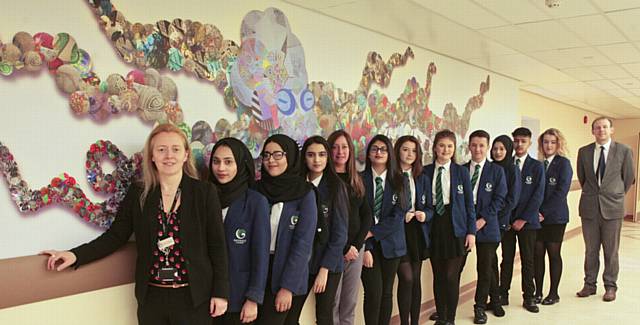 Year 11 Waterhead Academy art pupils have brightened up the Royal Oldham Hospital