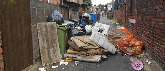 MARIA Fogre, of Hollins Road was given a fine of £220 plus £479.52 costs and a £30 victim surcharge after leaving waste behind her property