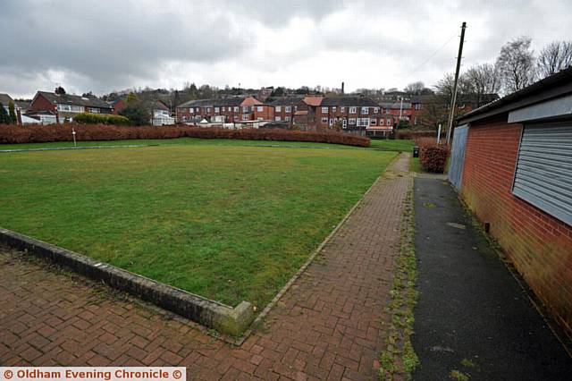 DISUSED . . . the bowling green at Lees park is subject to a planning application to provide allotments