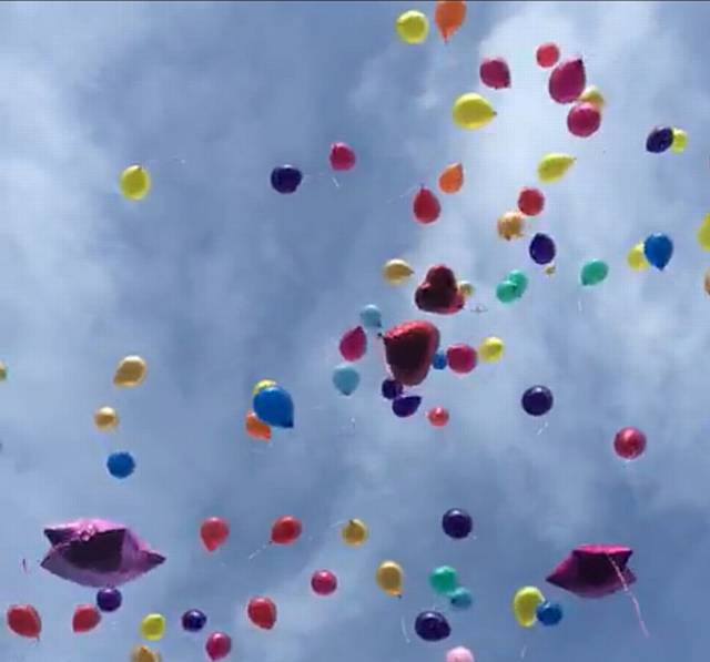 Hundreds of balloons were released by more than 10 dance troupes across the country in memory of Layla-Rose 

