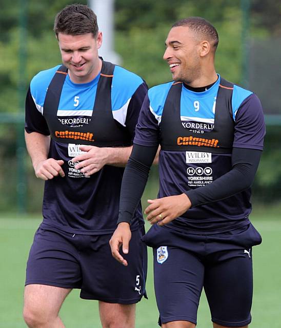 BEST OF FRIENDS . . . Anthony Gerrard and James Vaughan