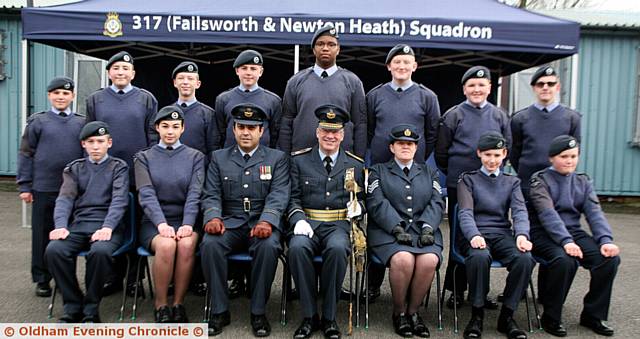 RECRUITS . . . Air cadets from the 317 Failsworth and Newton Heath Squadron, Royal Airforce, at the passing out parade at the Failsworth Army Reserve Centre, Oldham