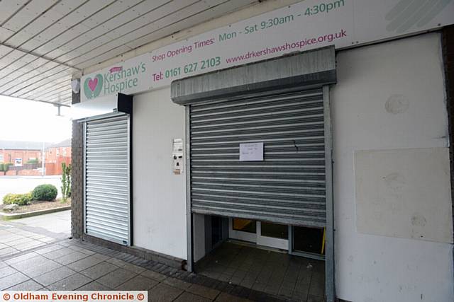 CLOSED . . . the charity shop has had to shut until staff sort out the damage