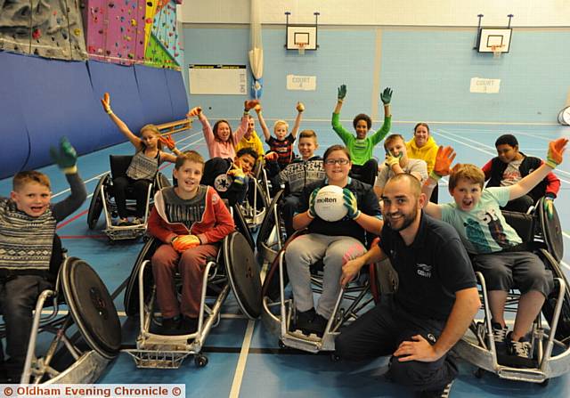INCLUSIVE . . . Wheelchair rugby taster session at Mahdlo with coach Stuart McLindon in 2015